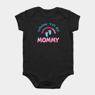 Soon To Be Mommy, Funny, Cute, Baby Announcement Design Baby Bodysuit